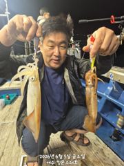 6일입항한치 조황/  일요일 정상출조 기상좋습니다