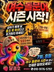 여수 돌문어 시작입니다~!! 휘비고~~~~