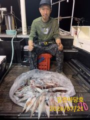 [제주 깊은바당호] 7월 20일 한치 조황입니다