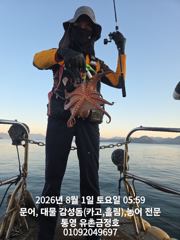 통영 금정호 문어손맛 좋습니다 내일 오전타임 자리있어요