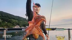8월5일 삼천포 야간문어 뜯고 입항합니다