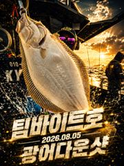 [팀바이트호] 8월5일 광어다운샷 100광오버