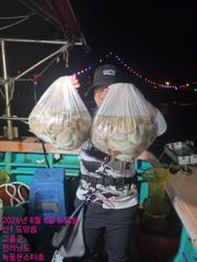 8월8일 팀보스선단 야간문어 조황