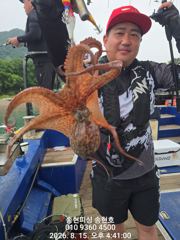 통영 송현호))실시간 섬치기 돌문어 트리플 히트!