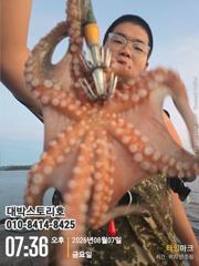 사량도 문어 야간출조 kkk급