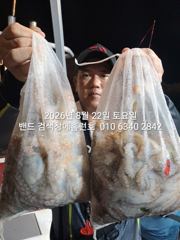 8월21일 굿조황 군산 홈런호 야간 문어 마무리 조화입니다.조사님들 수고 하셨습니다!