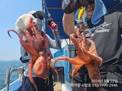 "여밭돌문어" 키로들부터 떠블힛트!! 계속되는 전원손맛 조황~ (내일예약가능)