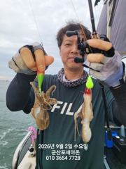 9/2일, 재미있는 쭈꾸미낚시~잘 나오고 있어요~ ~실시간~군산 포세이돈호