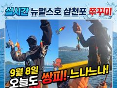 삼천포 뉴펄스호 쭈꾸미 실시간나이스~~