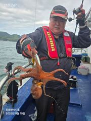 오늘도 활성도 좋게 올라오는 돌문어 쭉쭉 뽑아올려주시며 찐한 손맛 보고왔습니다~!