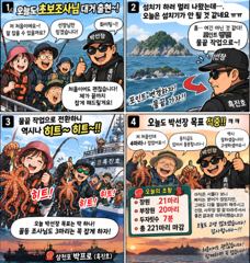 팔포항 삼천포 박프로호 돌문어 조황 사진