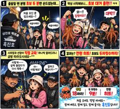 삼천포 문어 낚시 처음인데 12수 이 맛에 문어낚시 합니다!
