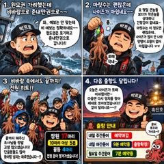 팔포항 삼천포 박프로호 돌문어 조황 사진