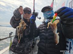 사천피싱스타 주꾸미 조황입니다 목요일 부터 자리여유